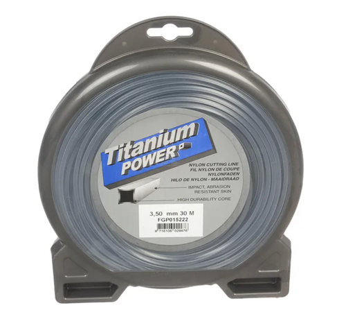 FGP015222 Kramp Titanium Power trimmer line diameter 3.5 mm, 30 m, square, gray