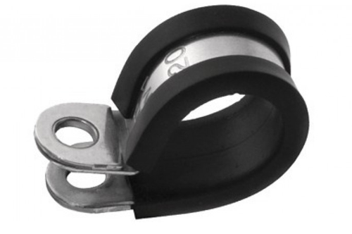 Hose clamp with rubber insert 050/25