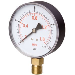 Manometer plastic MS 100mm 1/2" 0-25bar