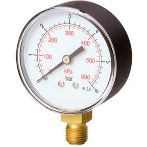 Manometer plastic MS 63mm 1/4" 0-400bar