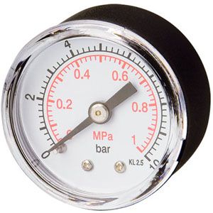 Manometer plastic MZ 40mm 1/8" -1 to 0 bar