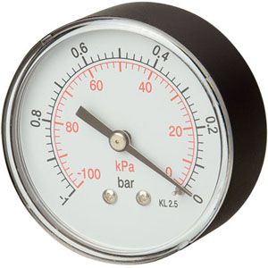 Manometer plastic MZ 50mm 1/4" 0-2.5bar