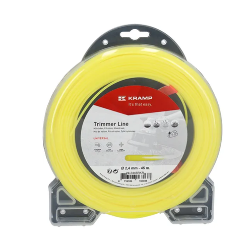 NL2445RKR Kramp trimmer line diameter 2.4 mm, 45 m, round, yellow