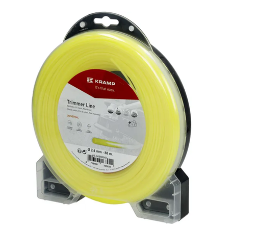 NL2488RKR Kramp trimmer line diameter 2.4 mm, 88 m, round, yellow