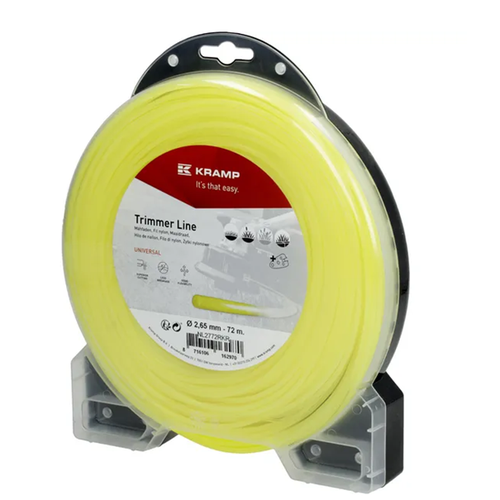 NL2772RKR Kramp trimmer line diameter 2.65 mm, 72 m, round, yellow