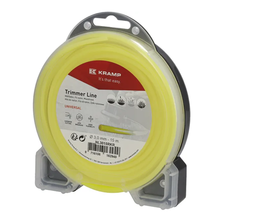 NL3015RKR Kramp trimmer line diameter 3 mm, 15 m, round, yellow