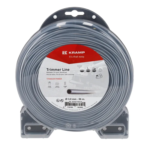 NL3056TRKR Kramp Titanium Power trimmer line diameter 3 mm, 56 m, round, gray