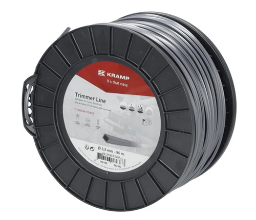 NL3595TSKR Kramp Titanium Power trimmer line diameter 3.5 mm, 95 m, square, gray