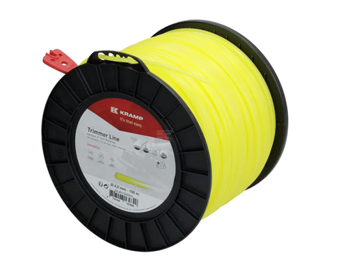 NL40158RKR Kramp trimmer line diameter 4 mm, 158 m, round, yellow