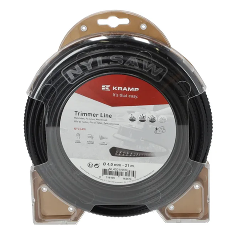 NL4021NKR Nylon toothed cable Kramp diameter 4 mm, 21 m, square, black, Kramp