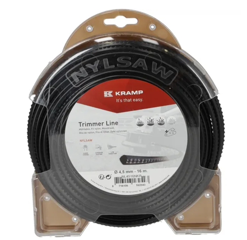 NL4516NKR Kramp nylon toothed cable diameter 4.5 mm, 16 m, square, black, Kramp